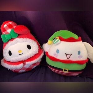 Sanrio squishmallows: Cinnamorroll + My Melody lot of two 🤍